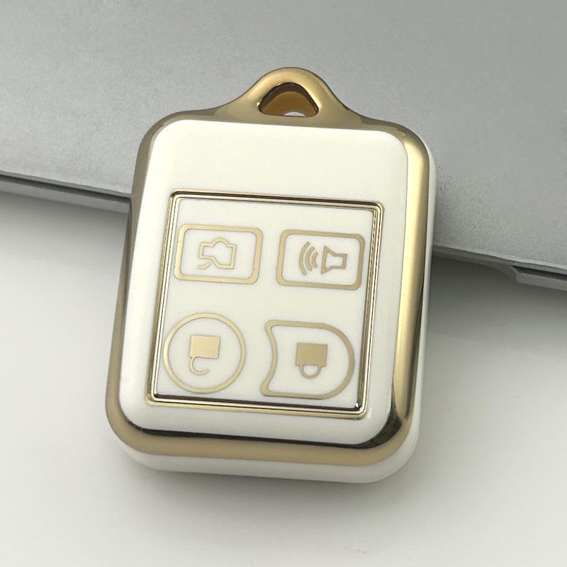 Gold Edge Car Key Case for Ford Lincoln Mercury (3/4 Button)