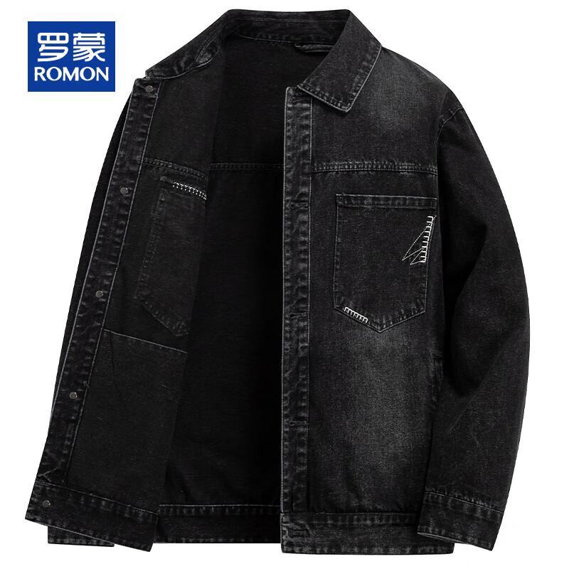 

Romon Men s Casual Denim Jacket M