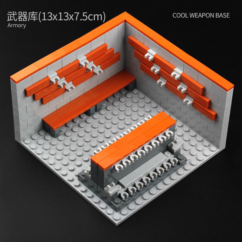 DIY Assembling Toy Building Block Model MOC Scene Armory Military Base Children Birthday Party Gift Children's Educational Toys