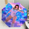 Parapluie Automatique Imprimé Taylor Swift, Structure en Fer à 8 Baleines, Poignée en Plastique, Convient pour les Voyages en Plein Air et le Quotidien, Cadeau Idéal