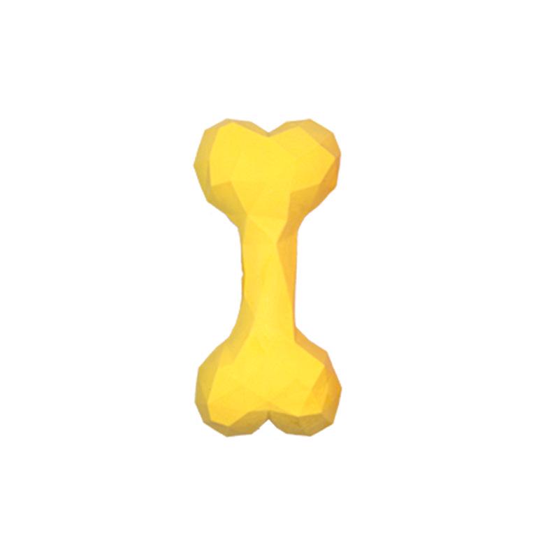 Cross-Border TPR Dog Chew Toy: Durable Medium Bone Teether Stick жёлтый