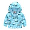 Toddler Kids Cartoon Print Hooded Jacket Boys Girls Lightweight Windproof Zip Up Casual Outerwear Coat