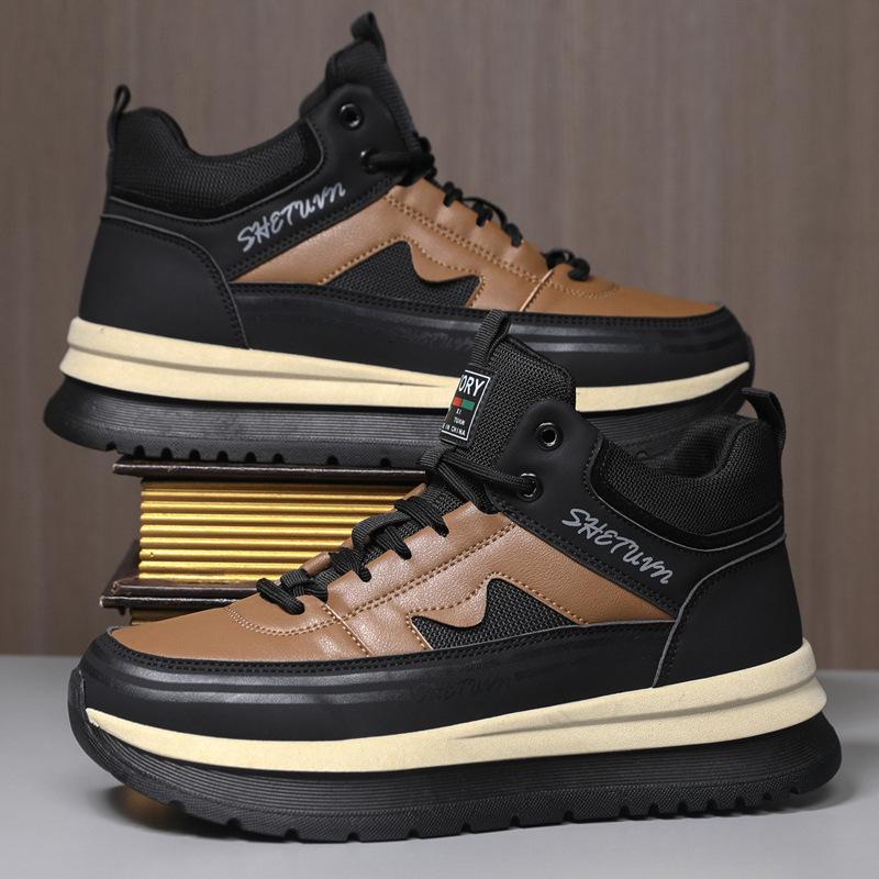 2026 Winter Men s Non-slip Waterproof Leather Mid-top Hiking Shoes - Trendy Style for Teens and Dads 43