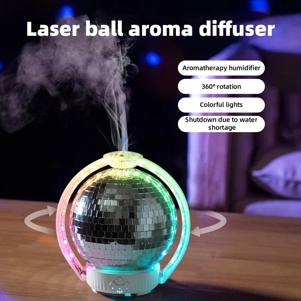 7-Color LED Humidifier with Essential Oils  Laser Ball Aromatherapy for Home & Bedroom Relaxation