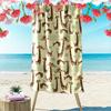 Süßes Cartoon-Giraffenmuster Strandtuch Strandtuch schnell trocknend für Reisen Outdoor-Sport Joggen Strand und Schwimmen