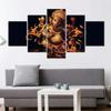 5Pcs Hindu God Ganesha Elephant Decor Canvas Picture Wall Art 5 Pieces Paintings Modern Abstract Poster No Framed 5 Panel