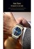 Men's Genuine Diamond-Inlaid Mechanical Watch – Trendy, Waterproof, Double Calendar, Luminous Quartz.