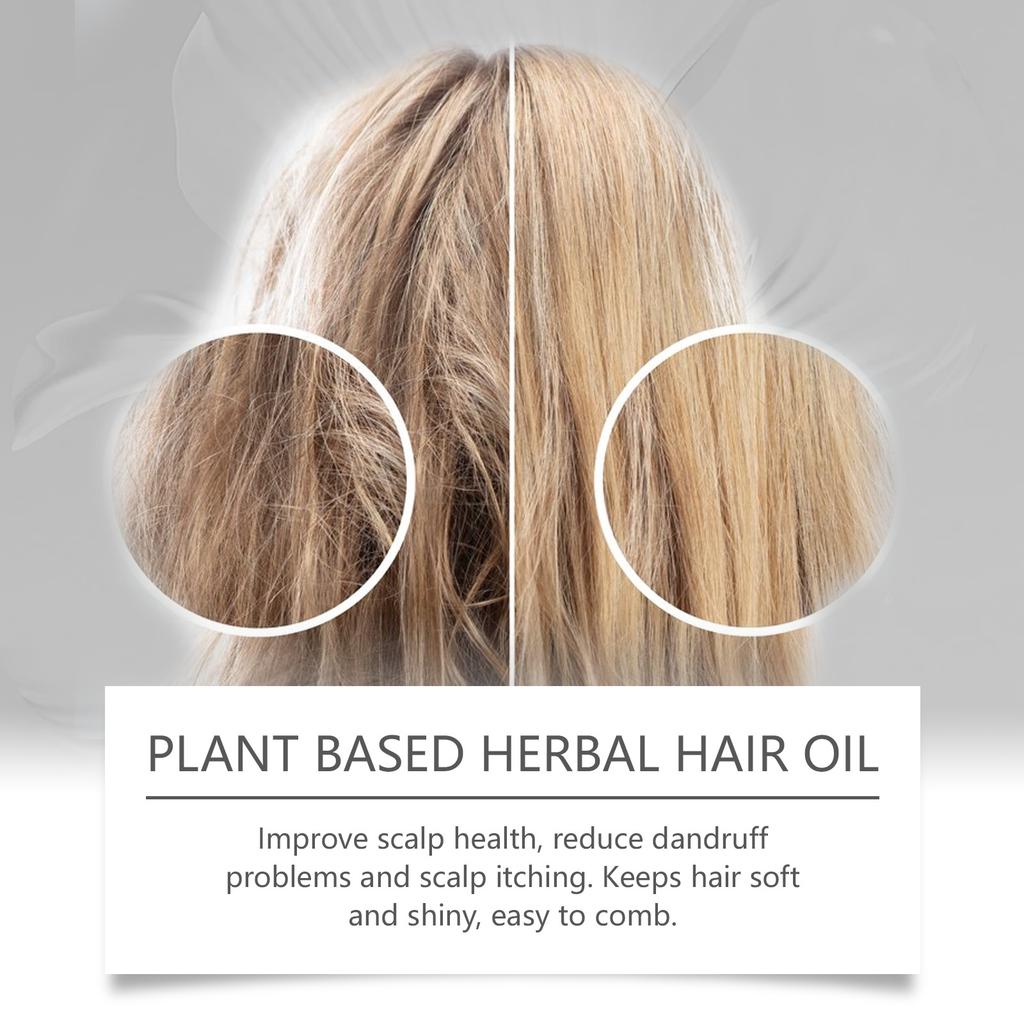 Hoegoa Plant Based Herbal Hair Oil: Rosemary & Olive Oil Scalp Treatment for Hair Growth, Deep Nourishment & Anti-Breakage, 60ml