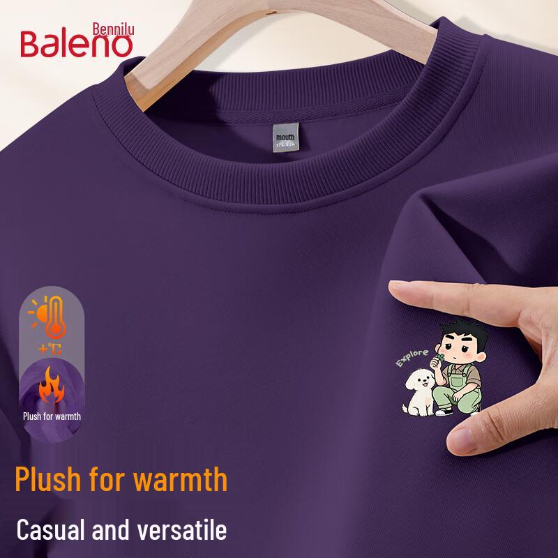 Мужской свитшот Baleno с мультяшным графическим принтом и флисовой подкладкой 3XL