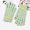 Winter Warm Winter Gloves Knitted Knitting Mittens Fashion Full Finger Gloves  for Female