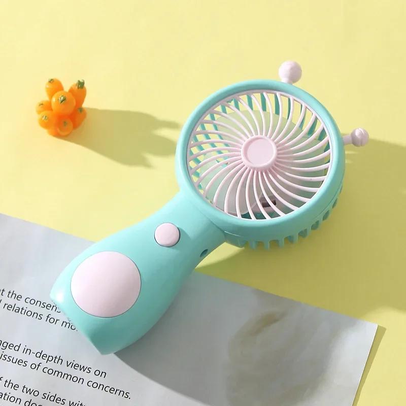 

USB Handheld Mini Fan Foldable Portable Neck Hanging Fans 5 Speed USB Rechargeable Fan with Phone Stand and Display Screen cool