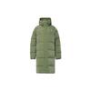 Essentials Kapuzen-Reißverschluss Mittellange Daunenjacke Herren Oberbekleidung Hellolivgelb FB7314-340