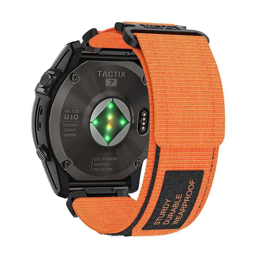 Cinturino in Nylon QuickFit 22mm 26mm per Garmin Tactix 8 7 Pro Delta Bravo Cinghie Quatix 8 7X Solar 7 6 5 Zaffiro Instinct 2X Braccialetto
