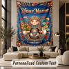 Decorative Artwork (32) Theme Custom Tapestry Personalized Custom Name Text Wall Hanging Tapestry Home Decor Background Cloth