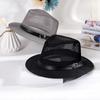 Summer Hat Men's Top Hat British Sunscreen Breathable Papyrus Straw Hat Cold Hat Outdoor Middle-aged and Elderly Mesh Hat