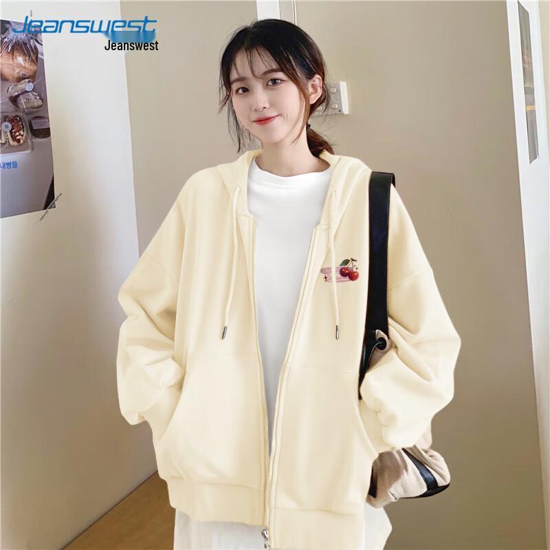 JEANSWEST Women's American Retro Oversize Hooded Sweatshirt