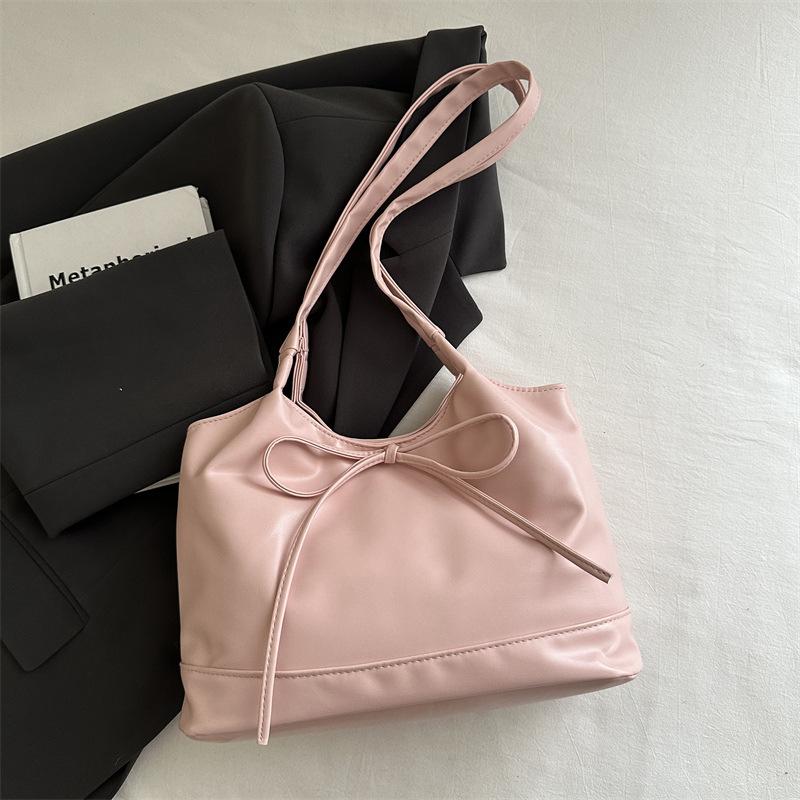 

Модная сумка женская 2025 новая ретро текстура сумка через плечо повседневная сумка-тоут в иностранном стиле сумка под мышку взрыв розовый