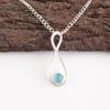 Blue Cat's Eye Gemstone 925 Solid Silver Jewelry Handmade Stylish Pendant 1.66" PP-20-46