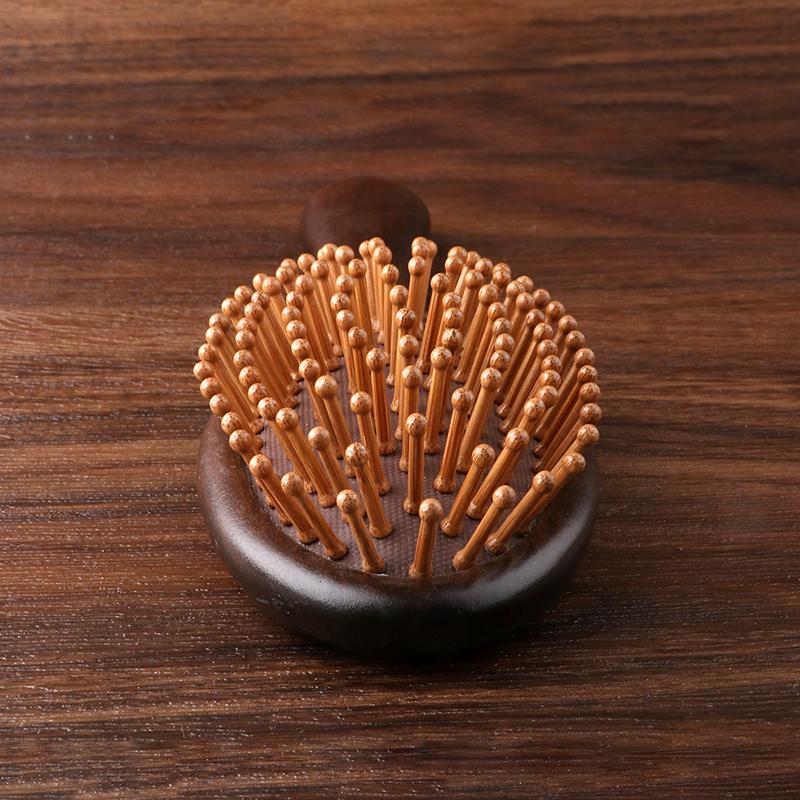 Golden Silk Green Sandalwood Airbag Comb Air Cushion Comb Anti Static Massage Wood Comb Curly Hair Comb Brush Hair Curly Hair