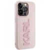 Karl Lagerfeld KLHCP15X3DMBKCP iPhone 15 Pro Max 6.7" Pink Hardcase 3D Rubber Glitter Logo