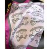 Korean Style Cute Trojan Printed Silk Feel Square Scarf For Women