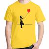 Girl With Balloon Heart Funny Graphic T Shirts Fashion Tees Tops Summer Cotton New Shirts And Tshirts Unisex Print T Shirt