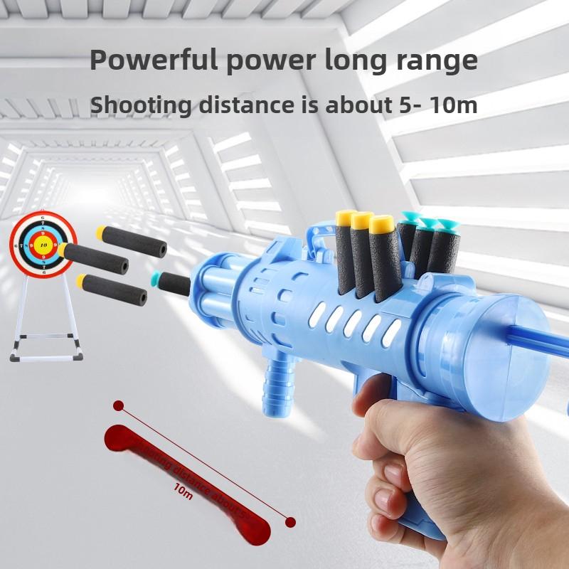 Gatling Soft Bullet Blaster Rocket Launcher Soft Dart Toy Gun Boys Outdoor Safe Shooting Toy Pistol Gifts for Kids Ages 4-8