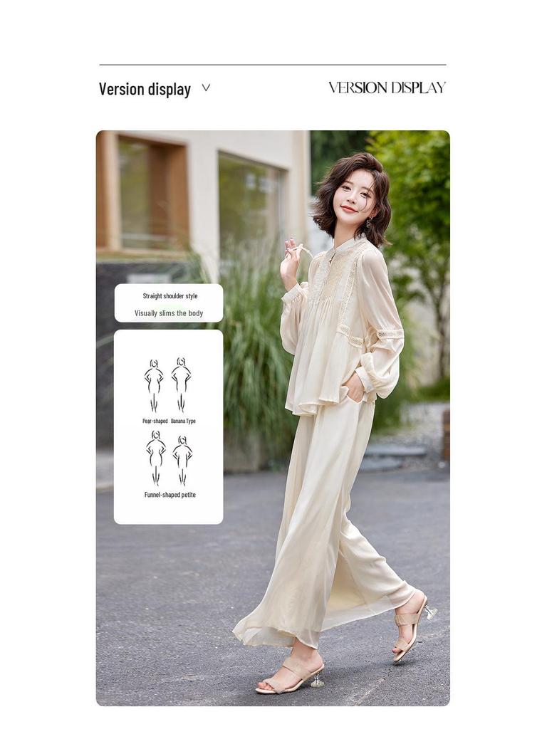 2025 Frühling/Sommer Mode-Set: Leichtes Sonnenshirt, Weitbeinige Hose & Camisole (3-teiliges Set SY2590)