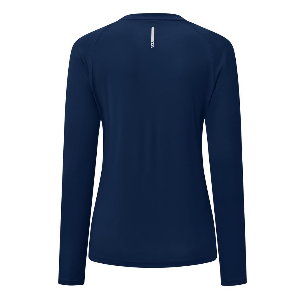 TBMPOY Long Sleeve Crew Neck Tennis Golf Long UV Jogging Badminton Wear Neck Size Women's Shirt, Wear, Shirt, Sportswear, Quick-Drying T-Shirt,