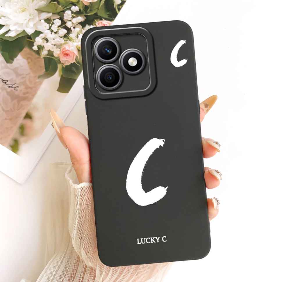 For Honor X8d 4G 6.77" Case Fashion Letters A-Z Full Protection Silicone Back Cover For Honor X8d X8D 4G Phone Cases Fundas