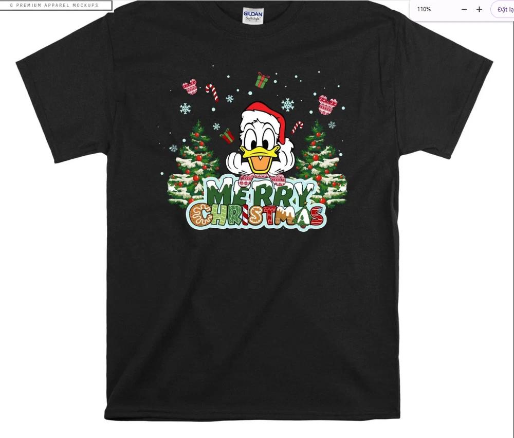 Merry Christmas Donald Duck TShirt Gift Hoodie Tshirt Unisex Unisex S