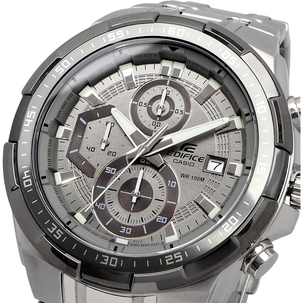Casio Edifice Chronograph Men's Watch EFR-539DE-8AV Gray Stainless Steel Water Resistant