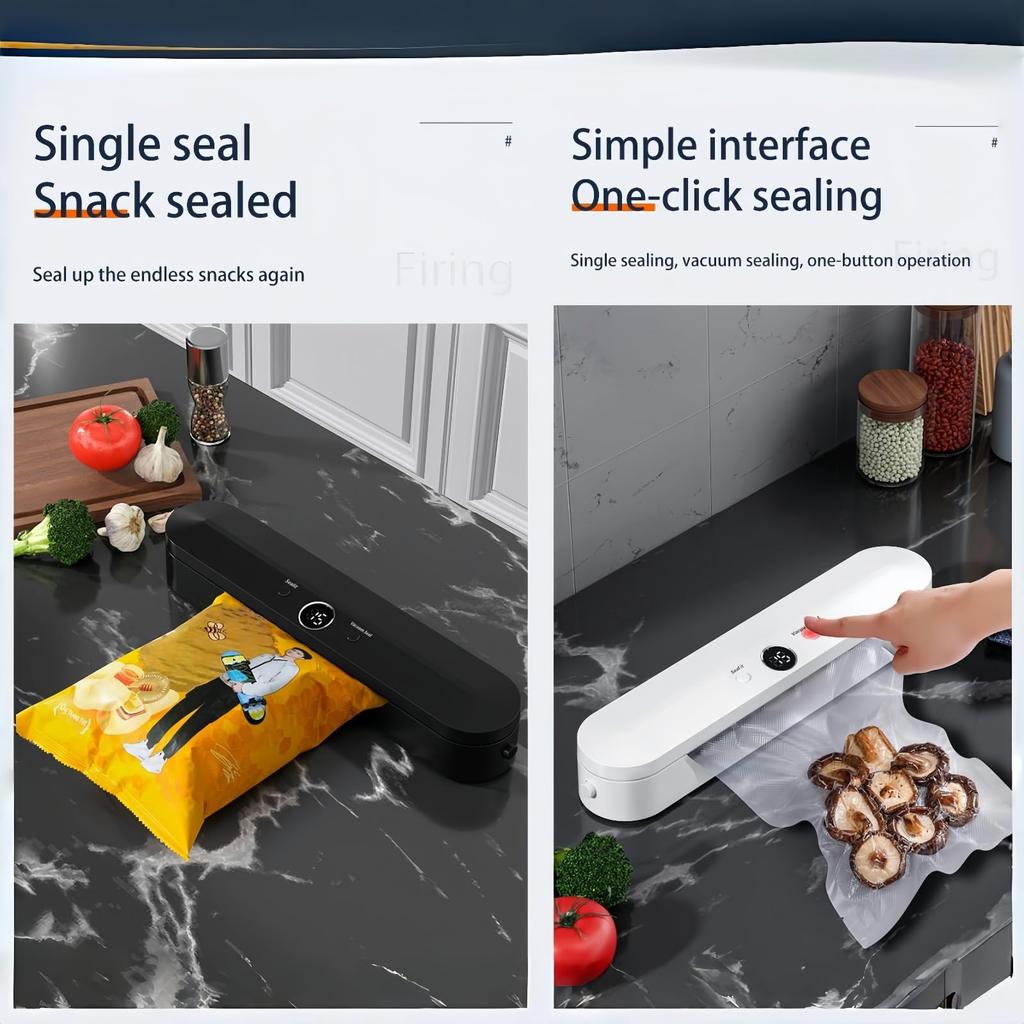 Vacuum Sealer Dry Wet Food Preservation Automatic Packaging Machine with 10 Vacuum Bags (BPA Free, FDA Approved)