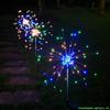 Outdoor Waterproof Solar Firework LED Lights - Copper Wire Starry Atmosphere for Courtyard & Camping