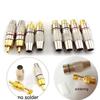 2 Type Gold Plated RCA Male or Female Jack Plug Socket Audio Video Locking Cable Connector Solder Non Solder Solder-Free Adapter