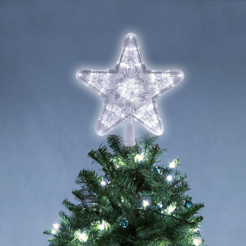 Christmas Tree Top Star LED Light Lamp Christmas Decorations For Home Xmas Tree Ornaments Navidad New Year 2025 Natal Noel