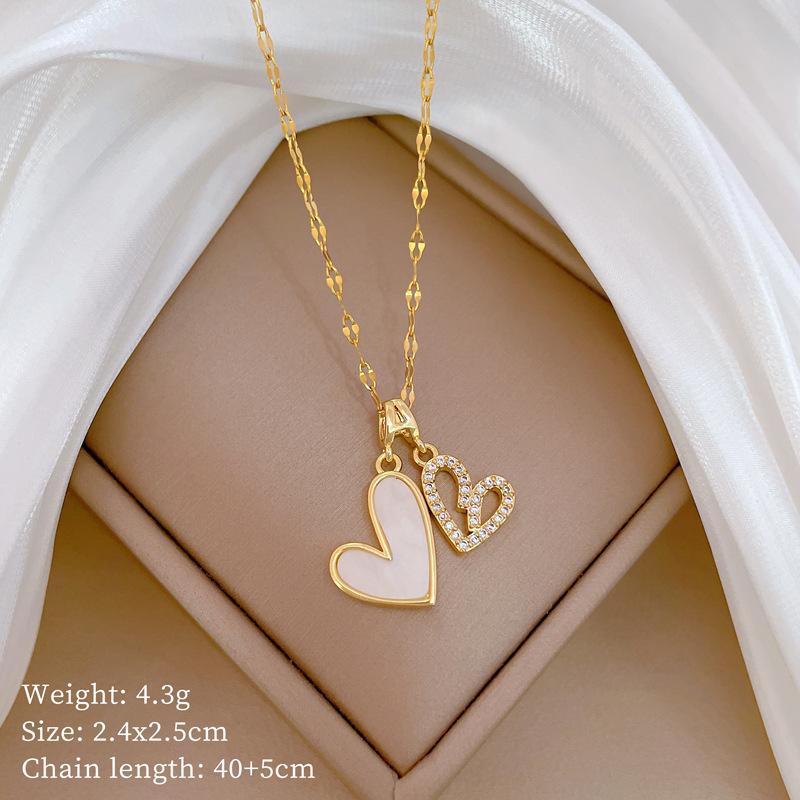 Butterfly Heavy Industry Necklace Women'S Copper Micro-Inlaid Real Gold Electroplating Delicate Clavicle Chain Neck Chain