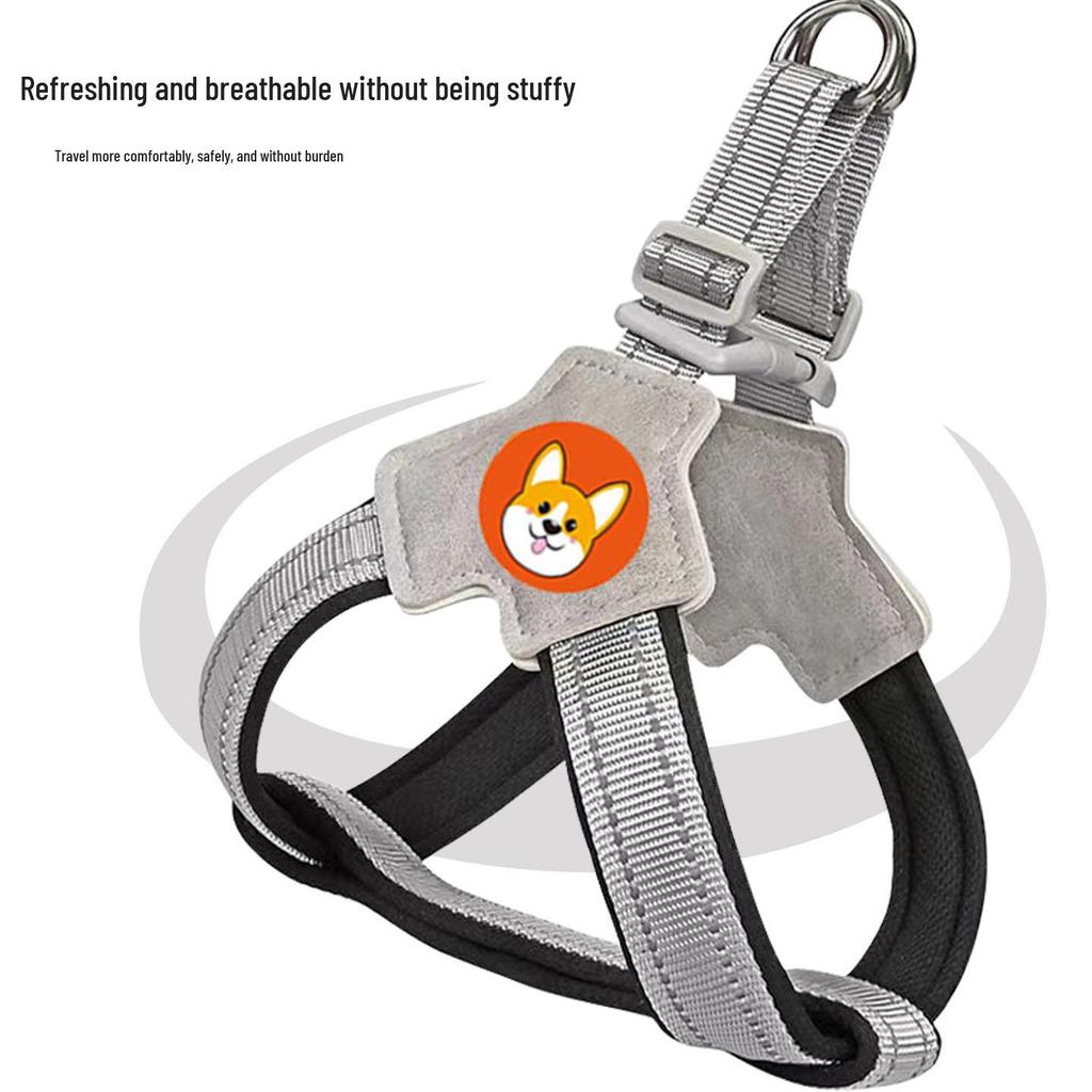 Breathable Vest-Style Dog Harness and Leash for Small To Medium Breeds Like Shiba Inu, Corgi, and Teddy