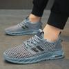 Super Light Spring/summer Color Cutout Mesh Surface Breathable Soft Bottom Men's Large Size Leisure Outdoor Running Shoes