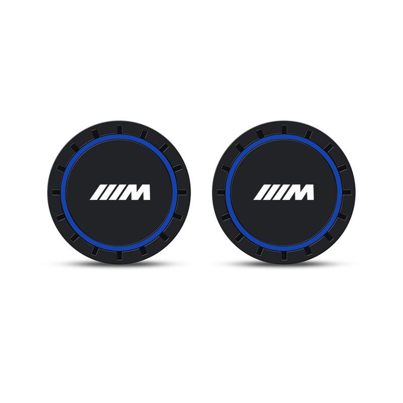 BBKY7 2PCS Car Cup Pad High-quality Silicone Coaster Non-slip Mat For BMW M Emblem E46 E36 E34 F10 E90 F30 E60 F30 E53 E30 E92 E87
