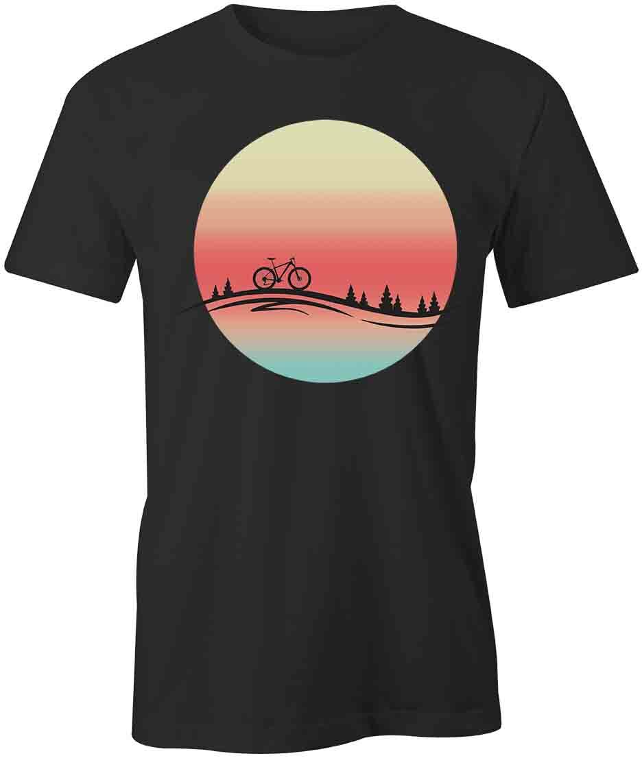 BICYCLE SUNSET TShirt Tee Short-Sleeved Cotton CLOTHING BICYCLE S1BCA43 XXXXL