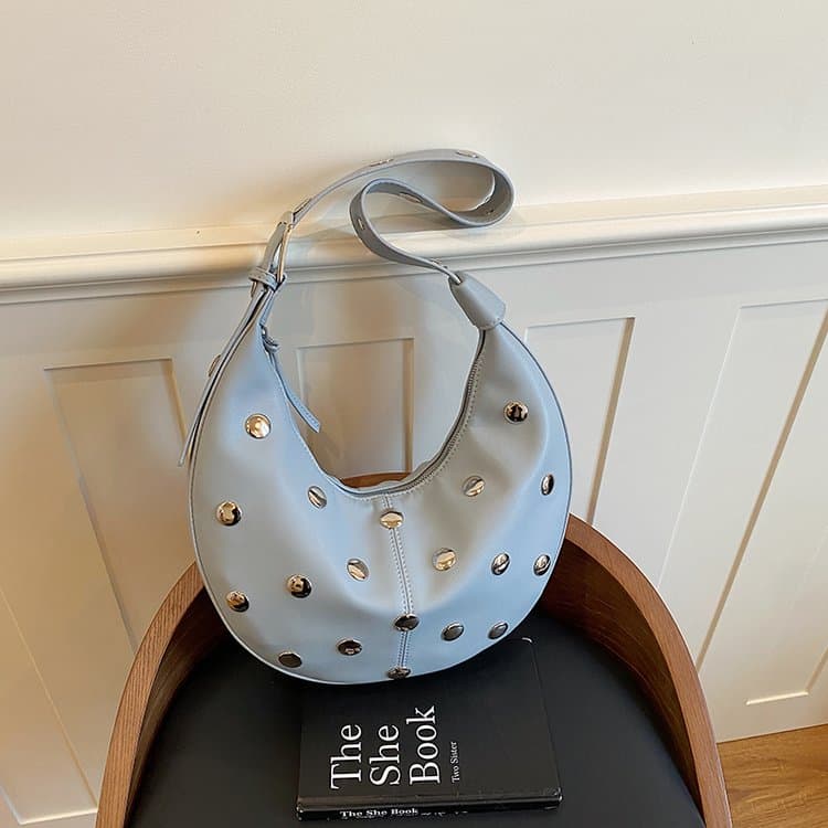 Rivet Crescent Armpit Bag Shoulder Women's Bag