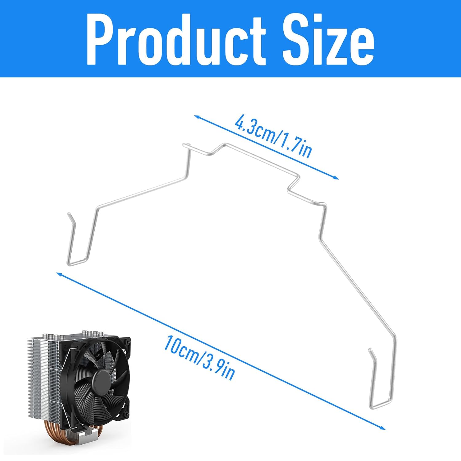 6Pcs 12CM CPU Heatsink Fan Buckle, Computer Mainboard CPU Radiator Fan Clips Fixing Buckles CPU Radiator Fan Hook Fixed Bracket Upper Hook Type