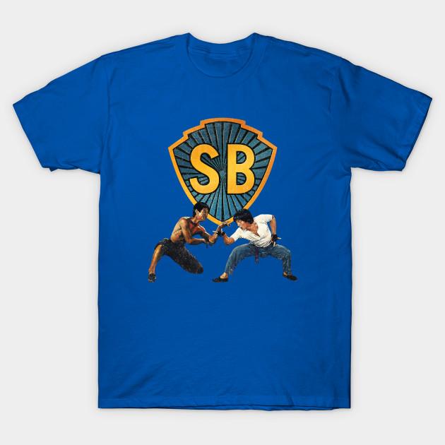 

Men Black Print T-shirt Shaw Brothers Mad Monkey Kung Fu No-Cut Transfer Paper Print Cotton Tshirt 2XL королівський синій колір