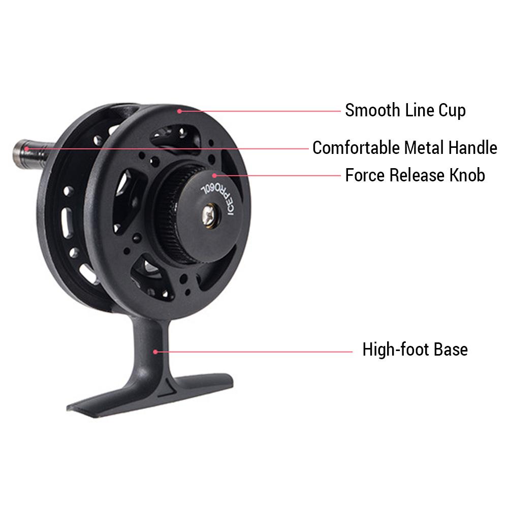Fliegenfischerrolle, vordere Angelrolle, 50 mm/60 mm, Handrutenrolle, Eisangelrolle