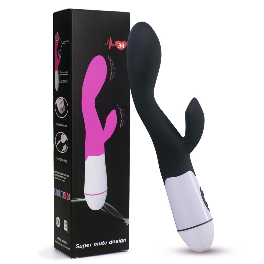 Vibrator iepure cu 30 de viteze, vibrator punct G, vibrator Dildo pentru femei, stimulator vagin-clitoris, masturbare feminină, jucării sexuale pentru adulți