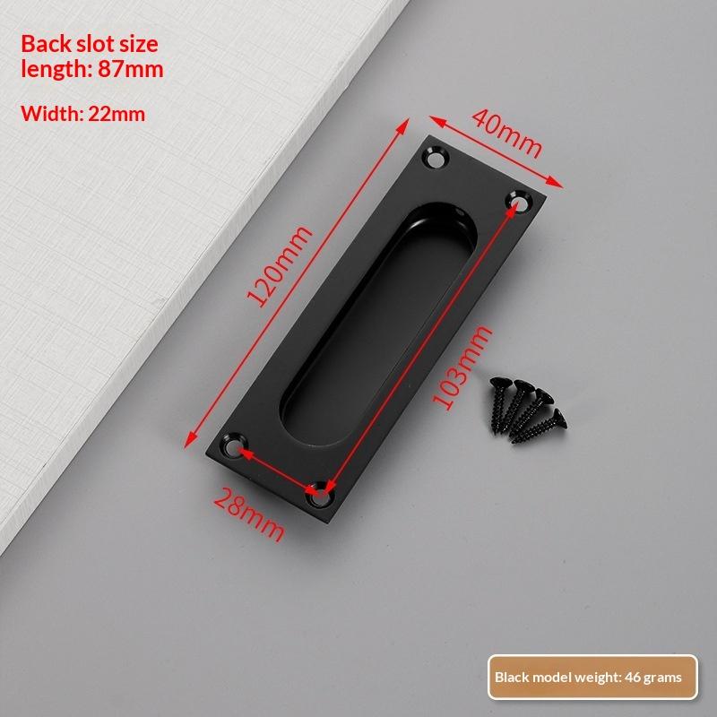 Poignée cachée en acier inoxydable Poignée de porte coulissante intégrée Poignée de tiroir de porte coulissante intégrée Poignée Noir Or Bronze