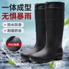 Waterproof Shoes Women's Long Tube Dynamic Waterproof Summer Rain Shoes Black Wear-resistant Outdoor Wading Rain Boots Rubber Shoes