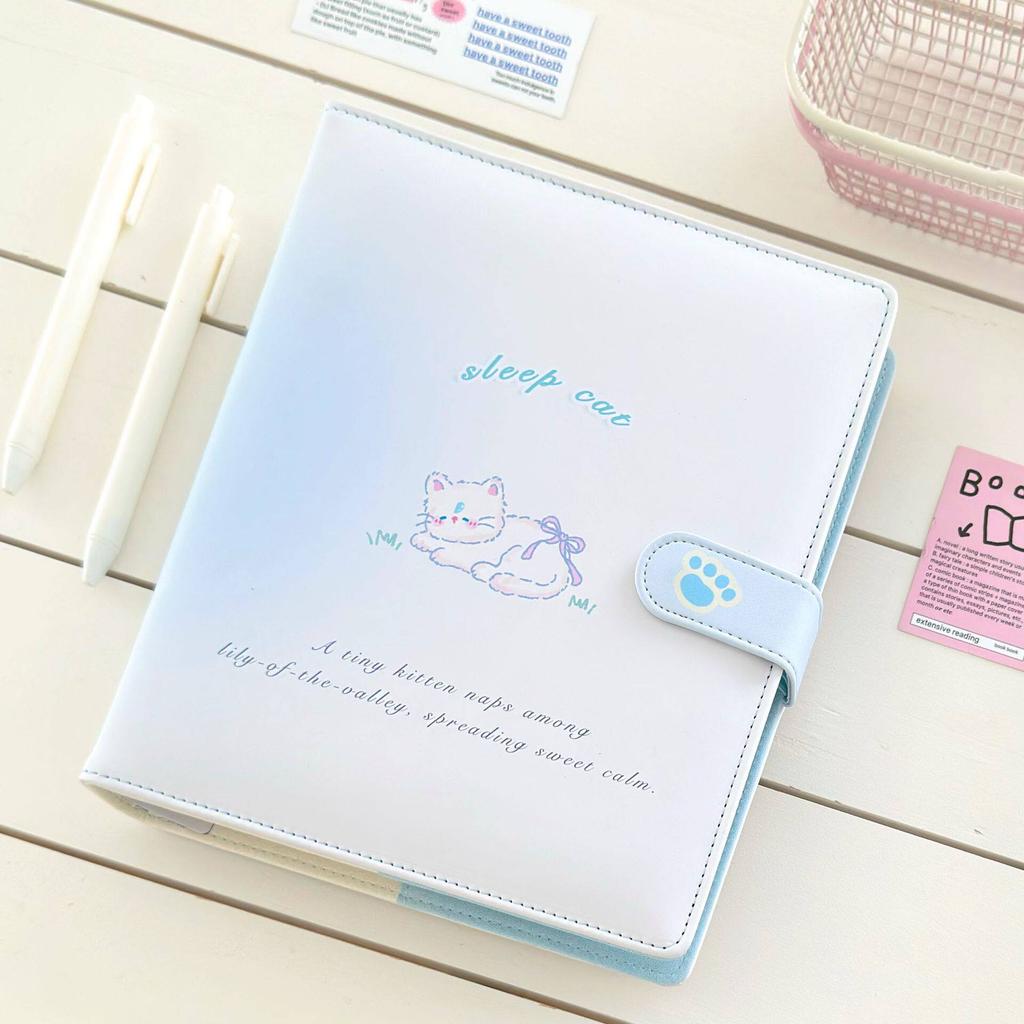 Cute Wide A5 Leather Card Album,Magnetic Idol Photocard Holder for K-Pop Photocards, Instax Mini, and 4x6 Postcards Collection