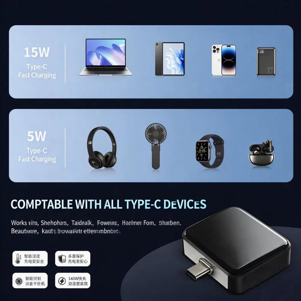 140W Type-C Smart Fast Charger Auto Disconnect Full Charge Stop Adapter for Laptop MacBattery Saver USB-C Power-off